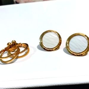 Vintage Napier earrings. 2 pair, screw back